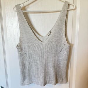 Gray Knit Sleeveless Top